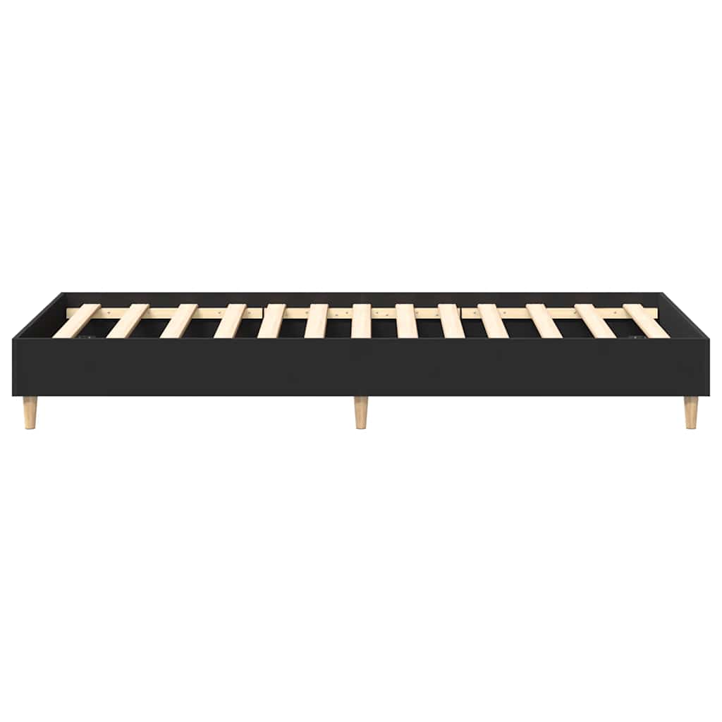 vidaXL Πλαίσιο κρεβατιού χωρίς στρώμα Μαύρο 90x200 cm
