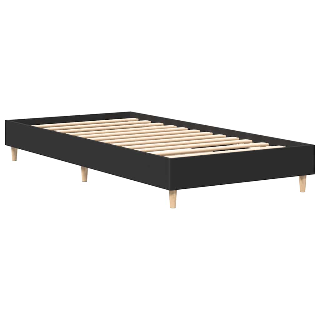 vidaXL Πλαίσιο κρεβατιού χωρίς στρώμα Μαύρο 90x200 cm
