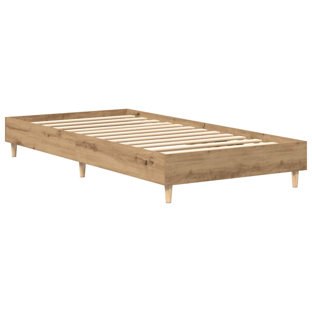 vidaXL Πλαίσιο κρεβατιού χωρίς στρώμα Artisan Oak 90x200 cm
