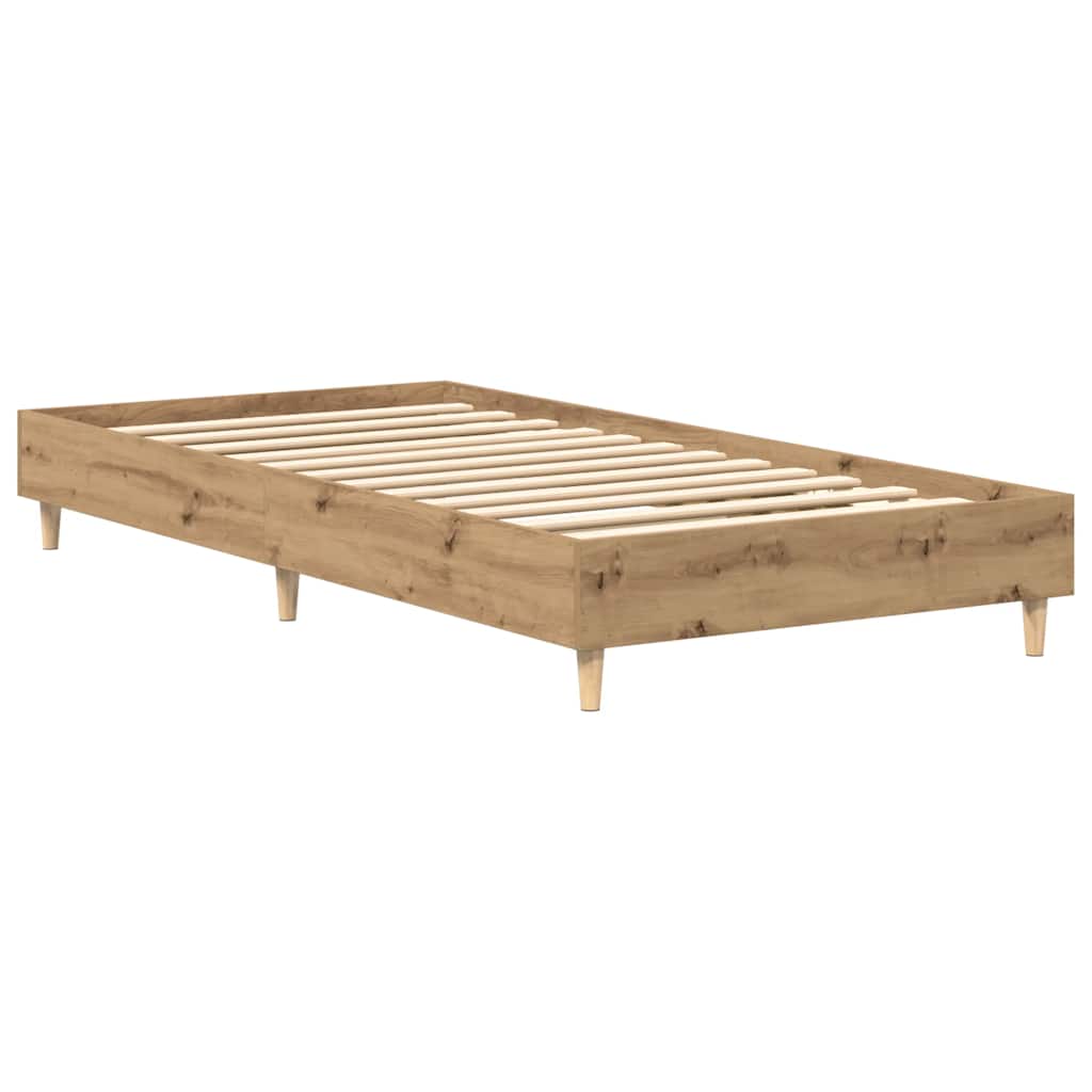 vidaXL Πλαίσιο κρεβατιού χωρίς στρώμα Artisan Oak 90x200 cm