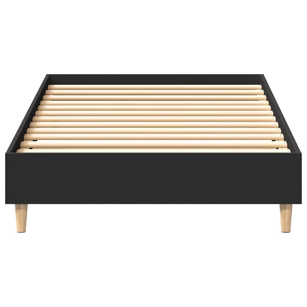 vidaXL Πλαίσιο κρεβατιού χωρίς στρώμα Μαύρο 90x190 cm