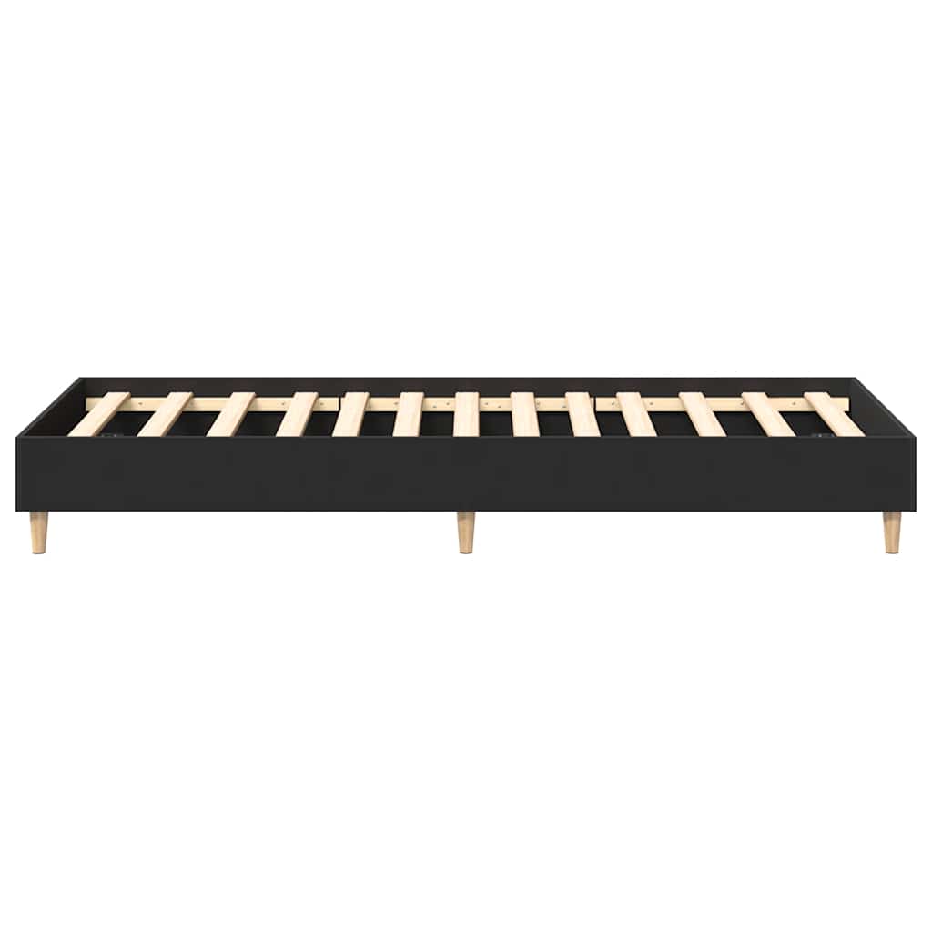vidaXL Πλαίσιο κρεβατιού χωρίς στρώμα Μαύρο 90x190 cm