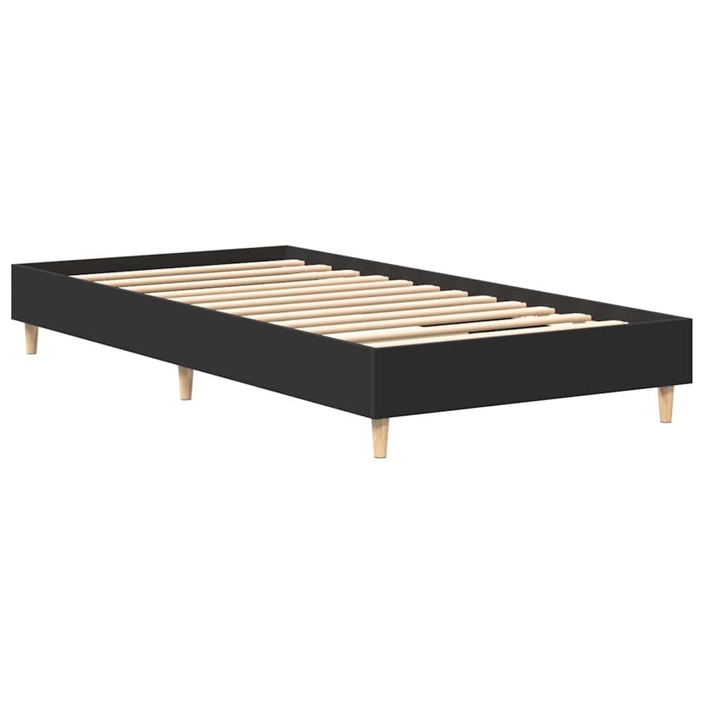 vidaXL Πλαίσιο κρεβατιού χωρίς στρώμα Μαύρο 90x190 cm