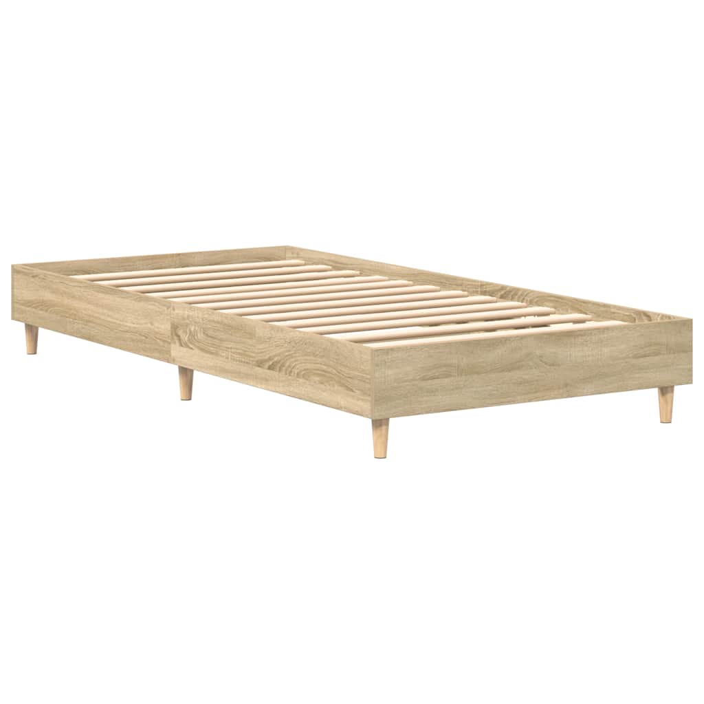 vidaXL Πλαίσιο κρεβατιού χωρίς στρώμα Sonoma Oak 90x190 cm