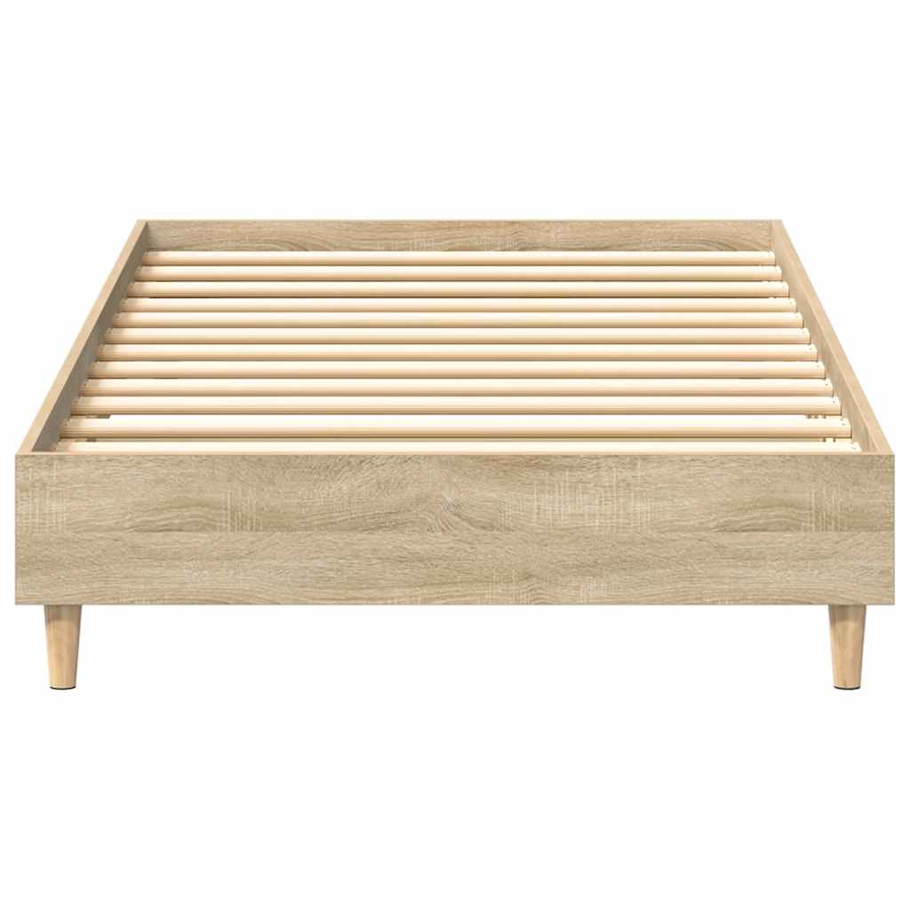 vidaXL Πλαίσιο κρεβατιού χωρίς στρώμα Sonoma Oak 90x190 cm