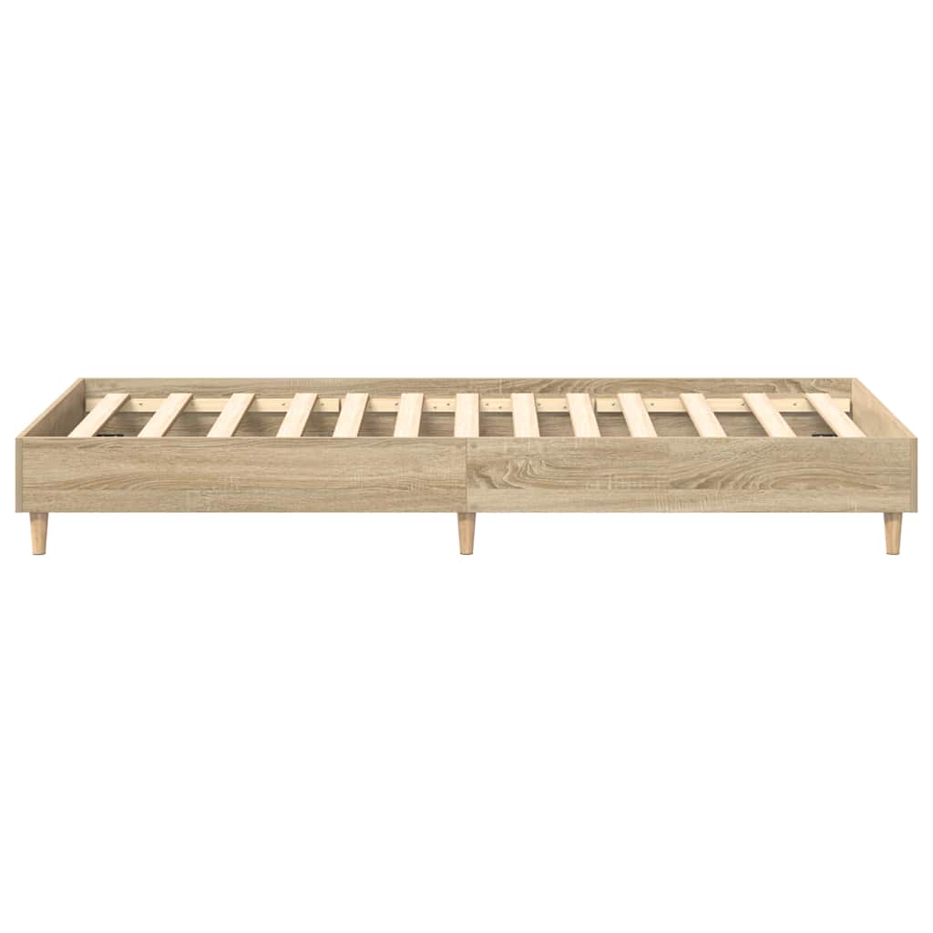 vidaXL Πλαίσιο κρεβατιού χωρίς στρώμα Sonoma Oak 90x190 cm