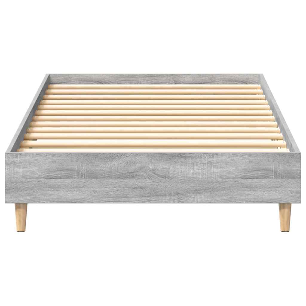 vidaXL Πλαίσιο κρεβατιού χωρίς στρώμα Grey Sonoma 90x190 cm