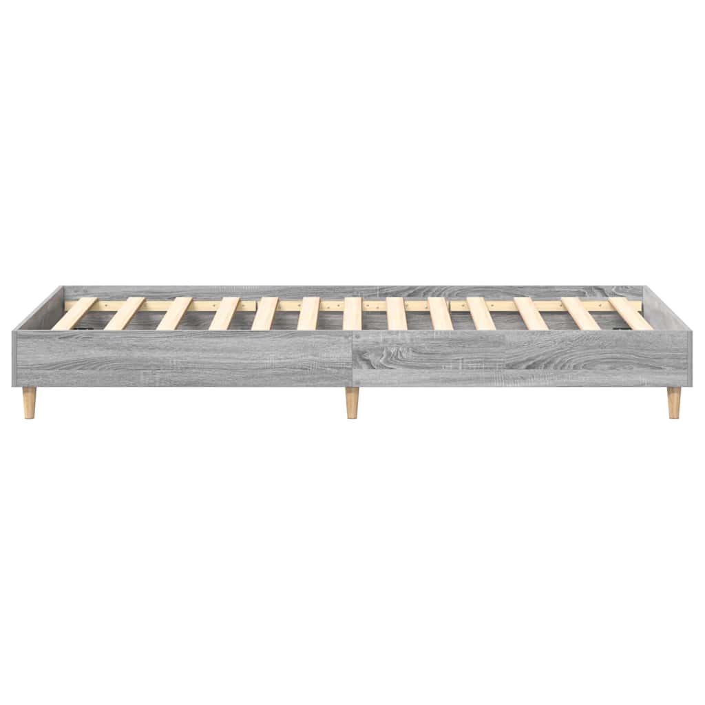 vidaXL Πλαίσιο κρεβατιού χωρίς στρώμα Grey Sonoma 90x190 cm