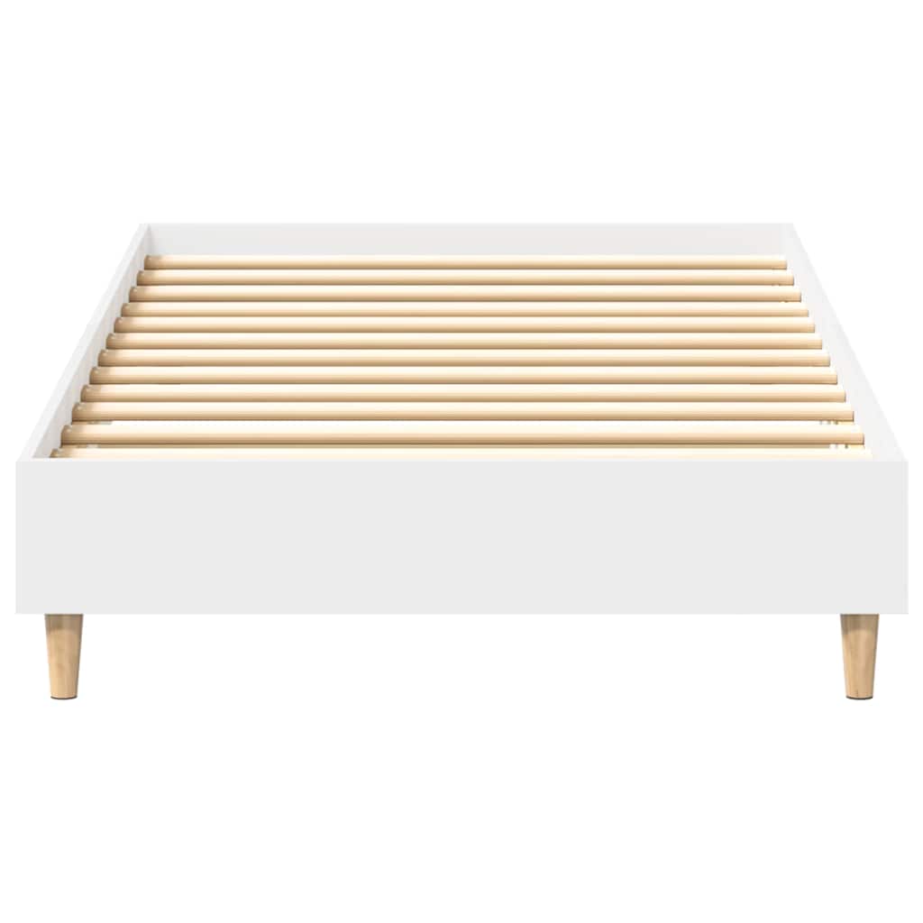 vidaXL Πλαίσιο κρεβατιού χωρίς στρώμα Λευκό 75x190 cm