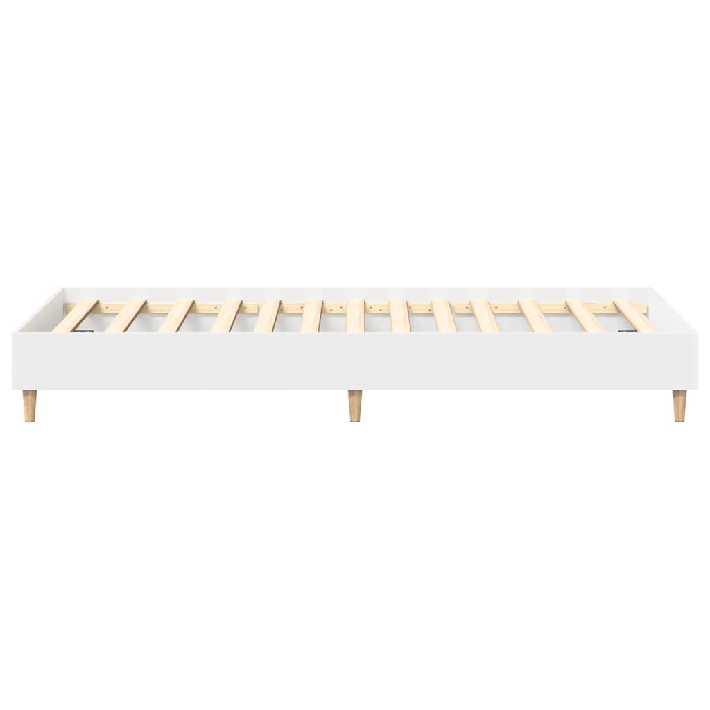 vidaXL Πλαίσιο κρεβατιού χωρίς στρώμα Λευκό 75x190 cm