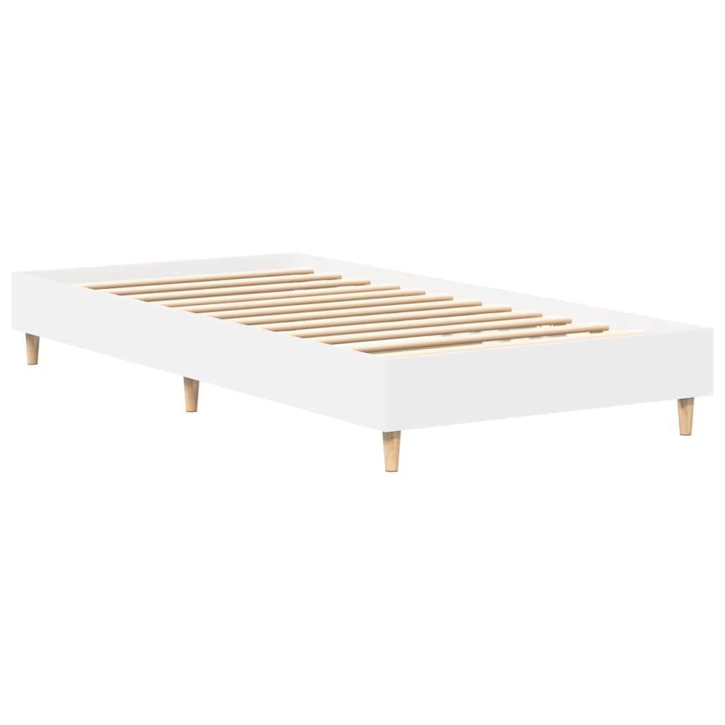 vidaXL Πλαίσιο κρεβατιού χωρίς στρώμα Λευκό 75x190 cm