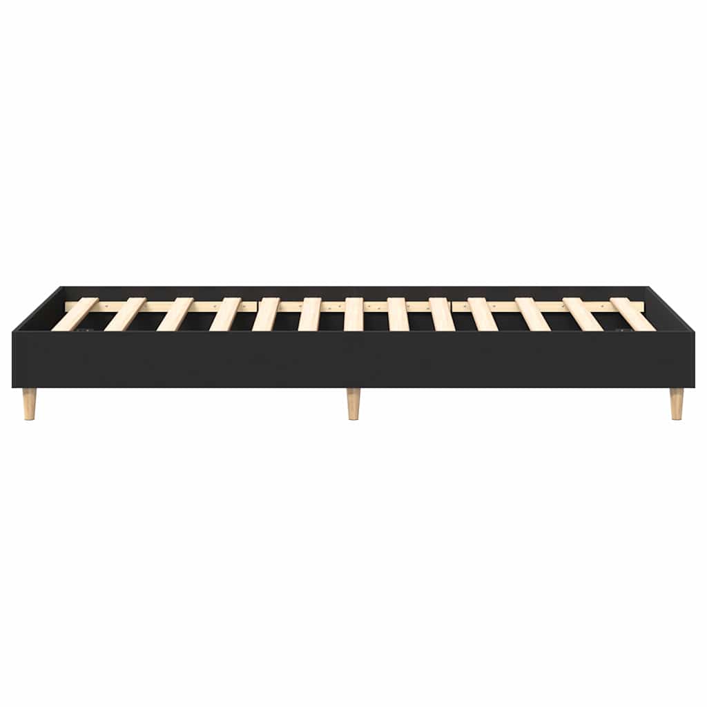vidaXL Πλαίσιο κρεβατιού χωρίς στρώμα Μαύρο 75x190 cm