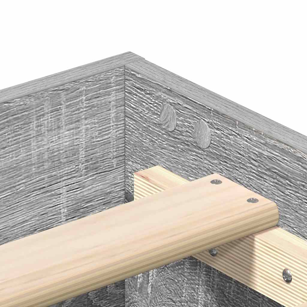 vidaXL Πλαίσιο κρεβατιού χωρίς στρώμα Grey Sonoma 75x190 cm