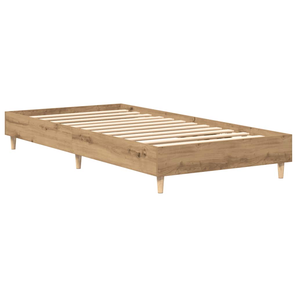 vidaXL Πλαίσιο κρεβατιού χωρίς στρώμα Artisan Oak 75x190 cm