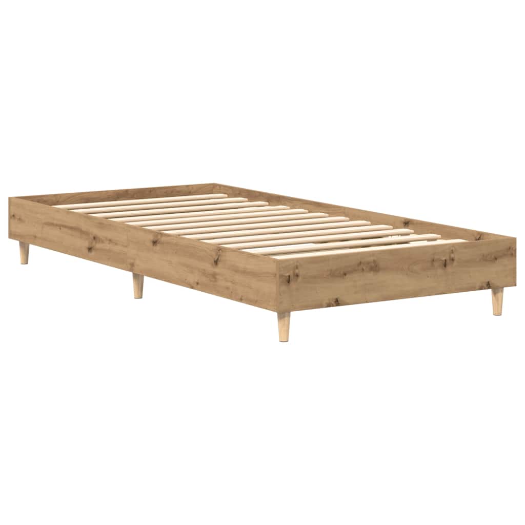 vidaXL Πλαίσιο κρεβατιού χωρίς στρώμα Artisan Oak 75x190 cm