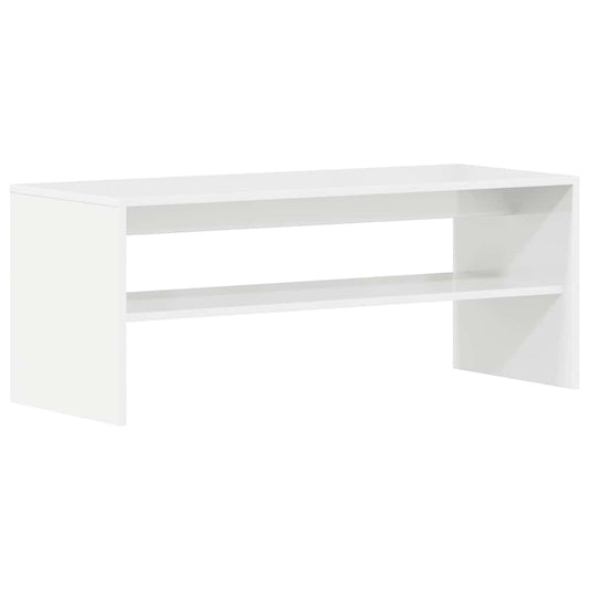 vidaXL Έπιπλο Τηλεόρασης Γυαλιστερό Λευκό 100x40x40 εκ. Μοριοσανίδα