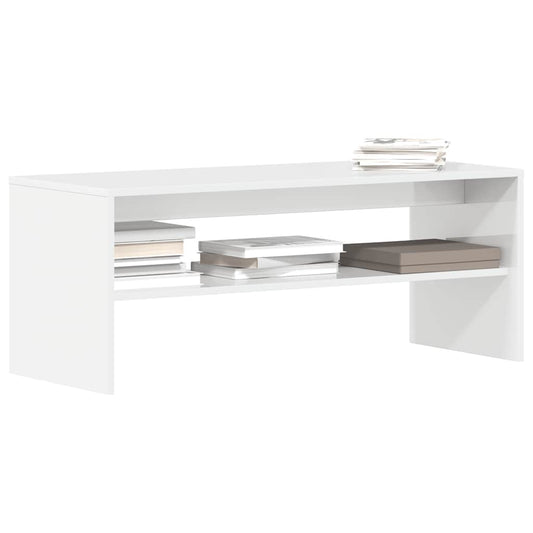 vidaXL Έπιπλο Τηλεόρασης Γυαλιστερό Λευκό 100x40x40 εκ. Μοριοσανίδα