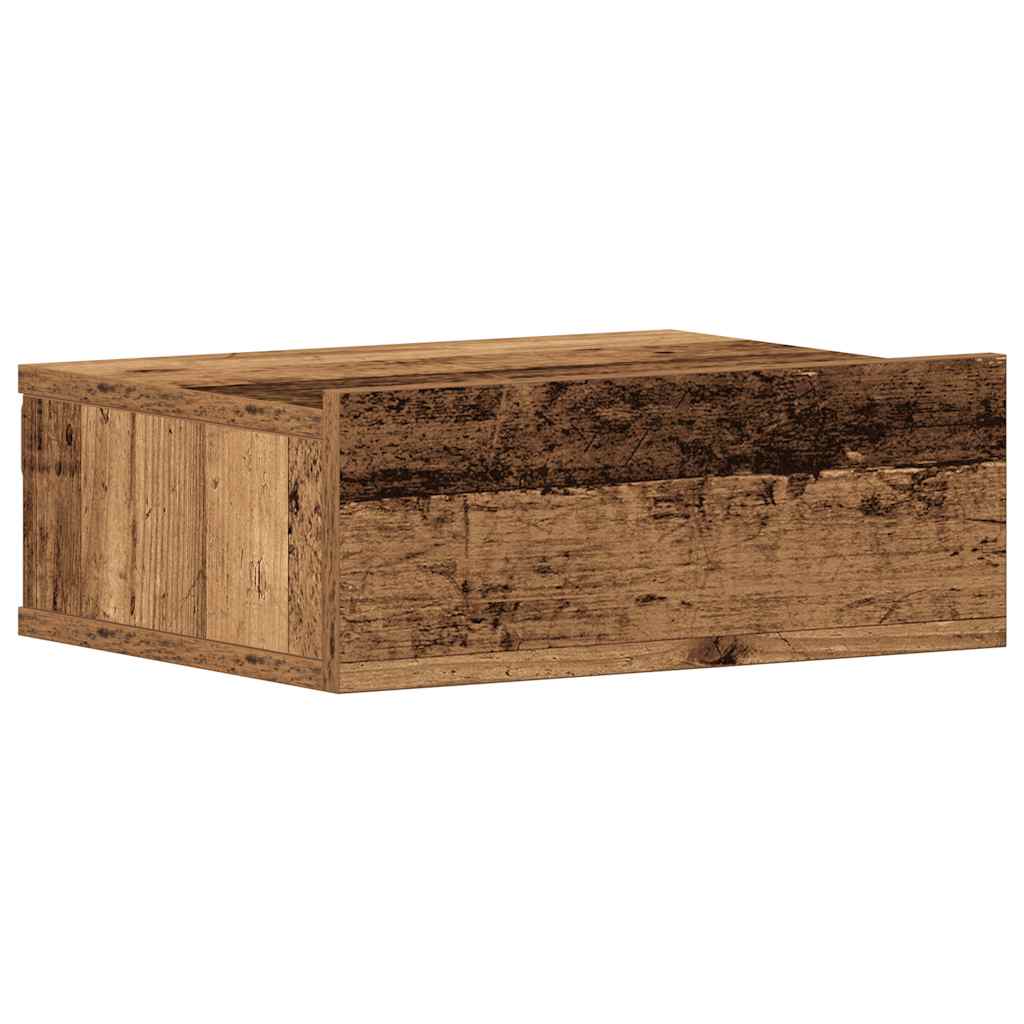 vidaXL Κομοδίνα Κρεμαστά 2 τεμ. Παλιό ξύλο 40x32x15εκ. από Μοριοσανίδα