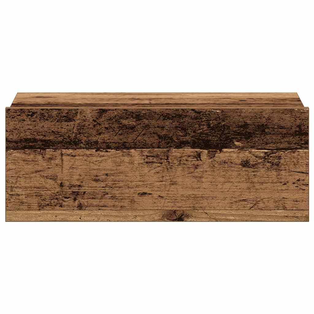 vidaXL Κομοδίνα Κρεμαστά 2 τεμ. Παλιό ξύλο 40x32x15εκ. από Μοριοσανίδα