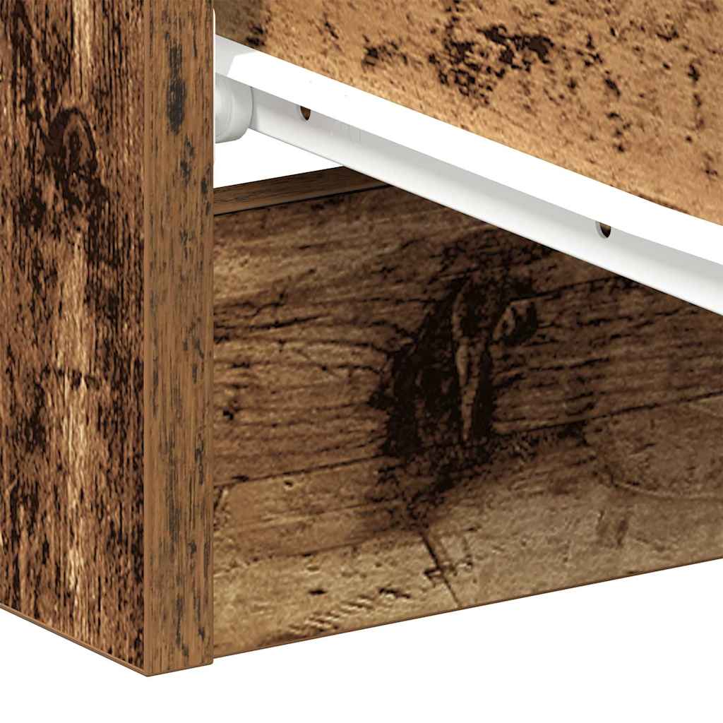 vidaXL Κομοδίνα 2 τεμάχια Παλιό ξύλο 38x35x55 εκ Κατασκευασμένο ξύλο