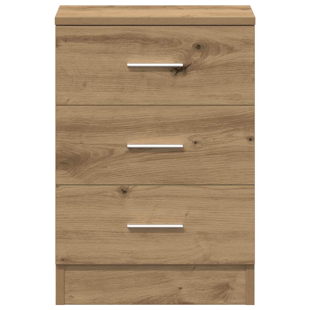 vidaXL Κομοδίνο Αρτισιανή Δρυς 38x35x55 εκ. από Επεξεργασμένο Ξύλο