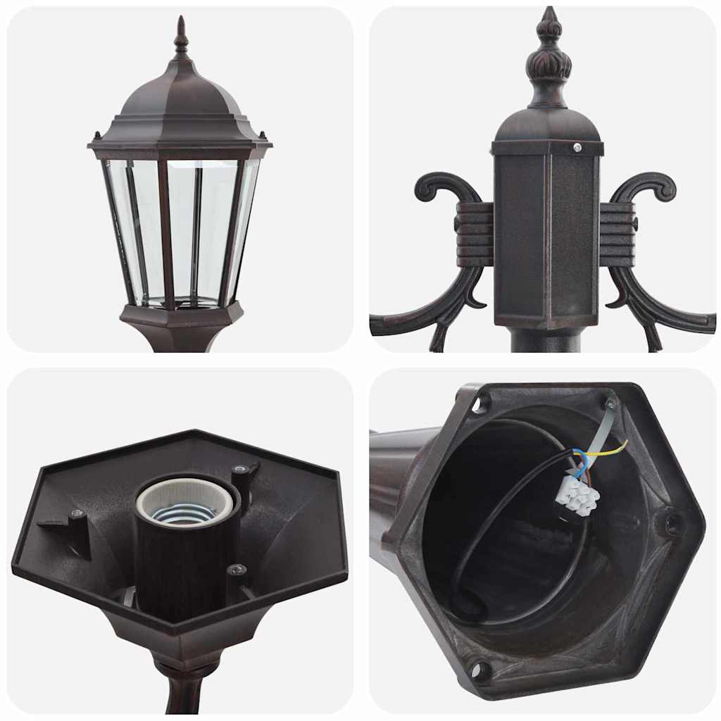 vidaXL Φωτιστικό Κήπου Μπρονζέ 235 εκ Αλουμίνιο