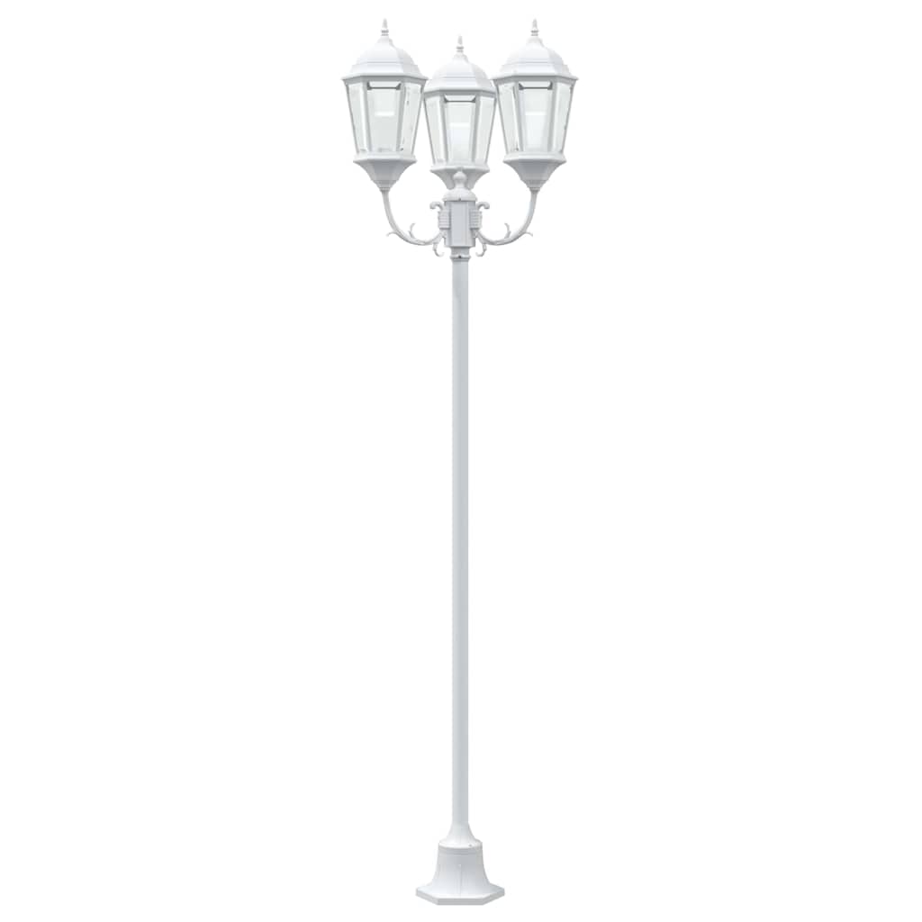 vidaXL Φωτιστικό Κήπου Λευκό Αλουμίνιο και Γυαλί