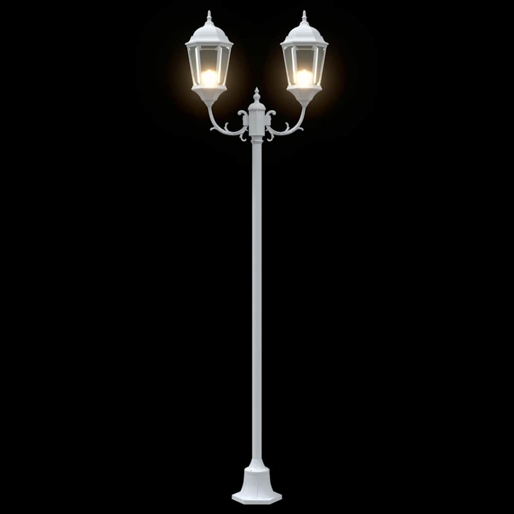 vidaXL Φωτιστικό Κήπου Λευκό Αλουμίνιο, Γυαλί