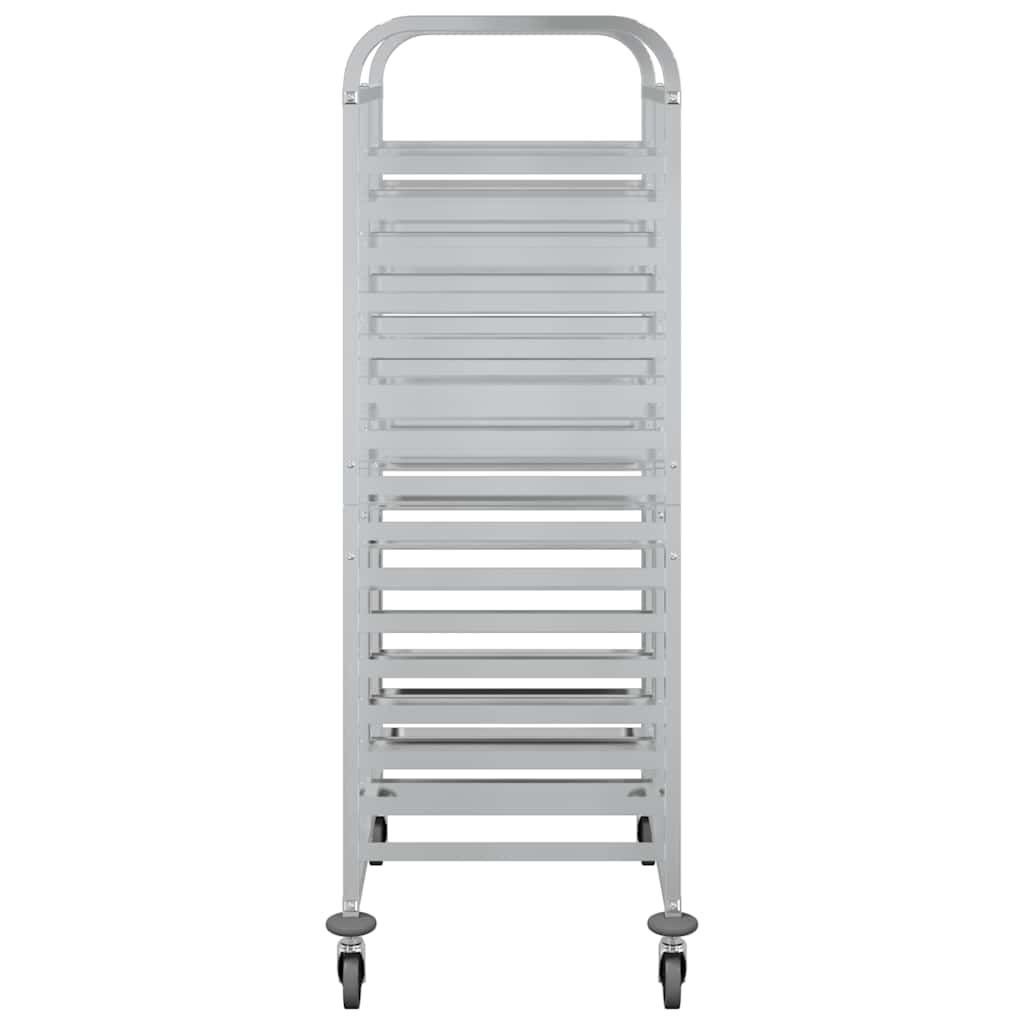 vidaXL Τρόλεϊ Δίσκου με 32 Δοχεία GN 75x55x162,5 εκ. από Ανοξείδωτο Ατσάλι
