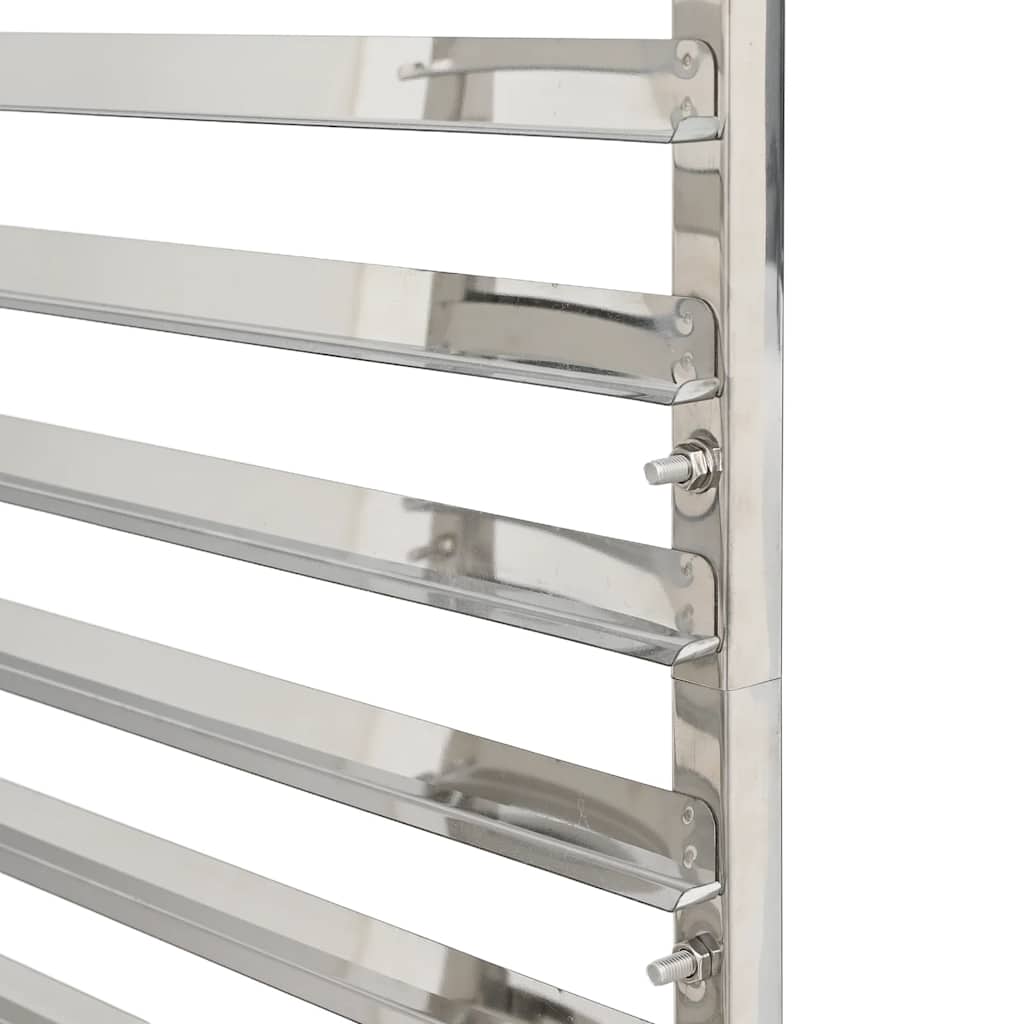 vidaXL Τρόλεϊ Δίσκου με 32 Δοχεία GN 75x55x162,5 εκ. από Ανοξείδωτο Ατσάλι