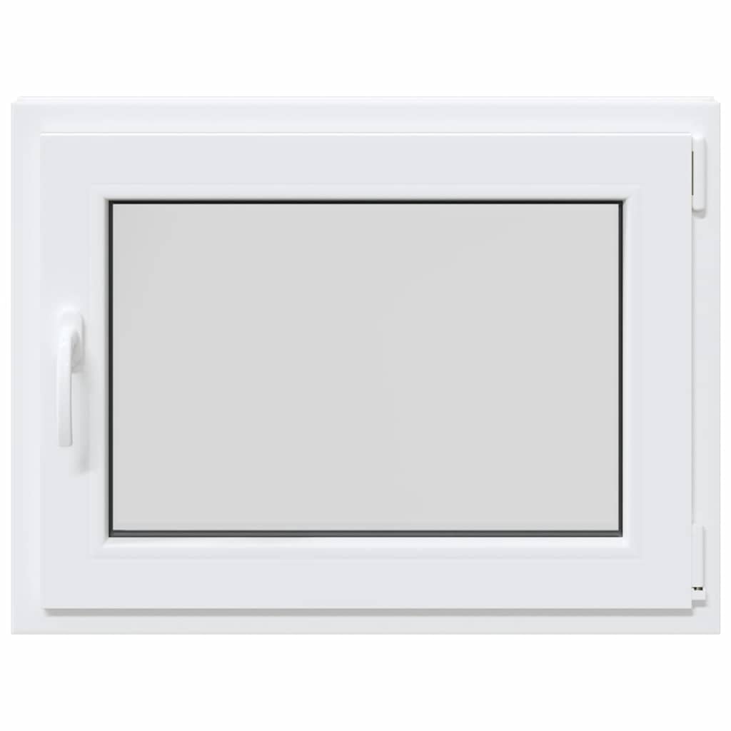 vidaXL Παράθυρο Υπογείου "RISOR" 80x50 εκ. Ανακλινόμενο & Περιστρεφόμενο DIN Δεξιό Λευκό