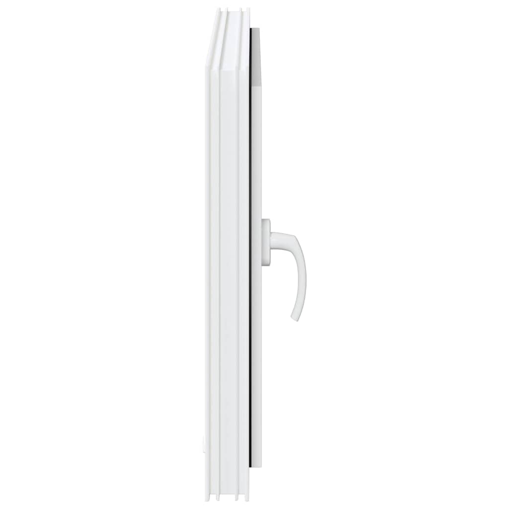 vidaXL Παράθυρο Υπογείου "RISOR" 80x50 εκ. Ανακλινόμενο & Περιστρεφόμενο DIN Δεξιό Λευκό