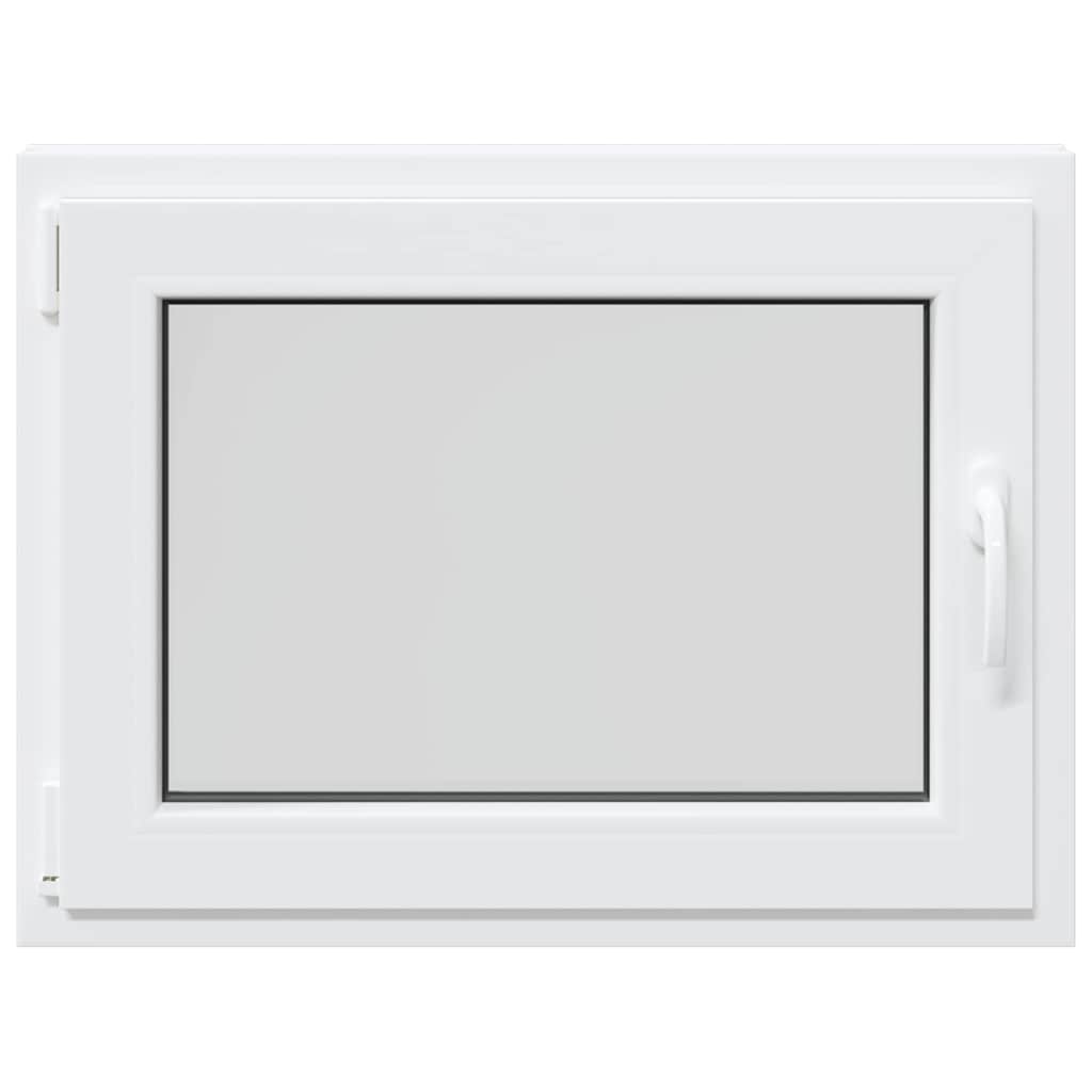 vidaXL Παράθυρο Υπογείου "RISOR" 80x50 εκ. Ανακλινόμενο & Περιστρεφόμενο DIN Αριστερά Λευκό