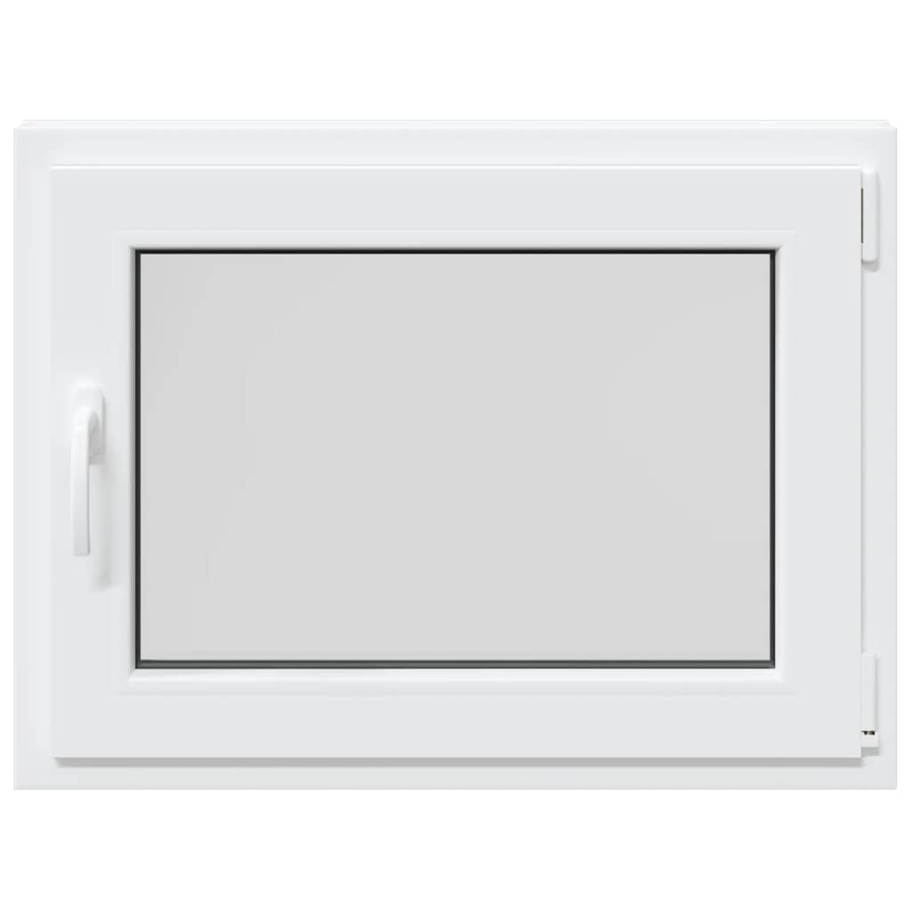 vidaXL Παράθυρο Υπογείου "RISOR" 80x70 εκ. Ανακλινόμενο & Περιστρεφόμενο DIN Δεξιό Λευκό