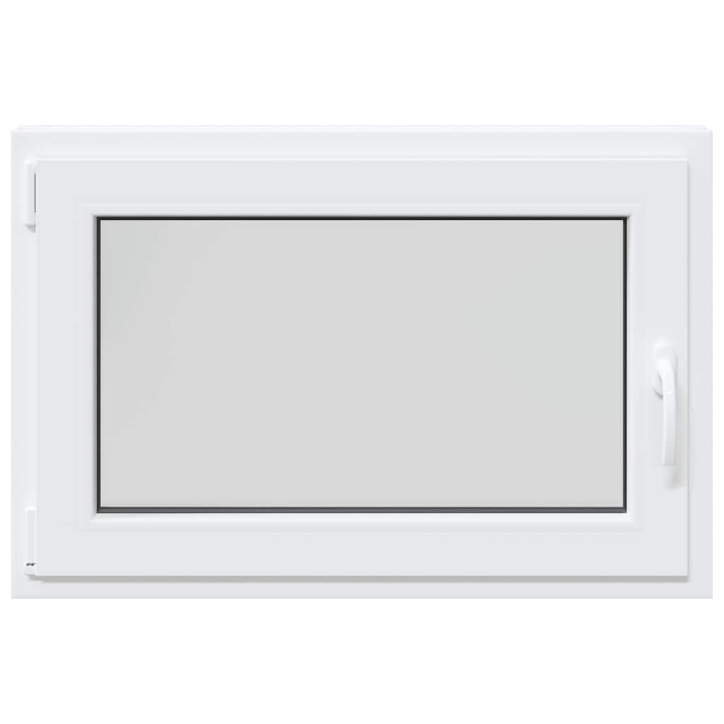 vidaXL Παράθυρο Υπογείου "RISOR" 90x70 εκ. Ανακλινόμενο & Περιστρεφόμενο DIN Αριστερά Λευκό