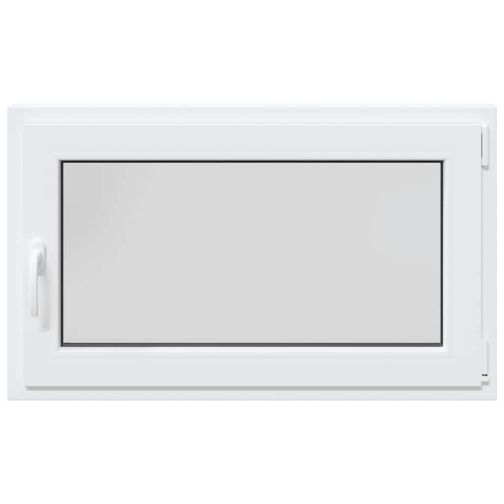 vidaXL Παράθυρο Υπογείου "RISOR" 100x70 εκ. Ανακλινόμενο & Περιστρεφόμενο DIN Δεξιό Λευκό