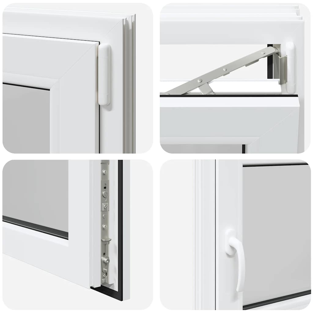 vidaXL Παράθυρο Υπογείου "RISOR" 100x70 εκ. Ανακλινόμενο & Περιστρεφόμενο DIN Δεξιό Λευκό