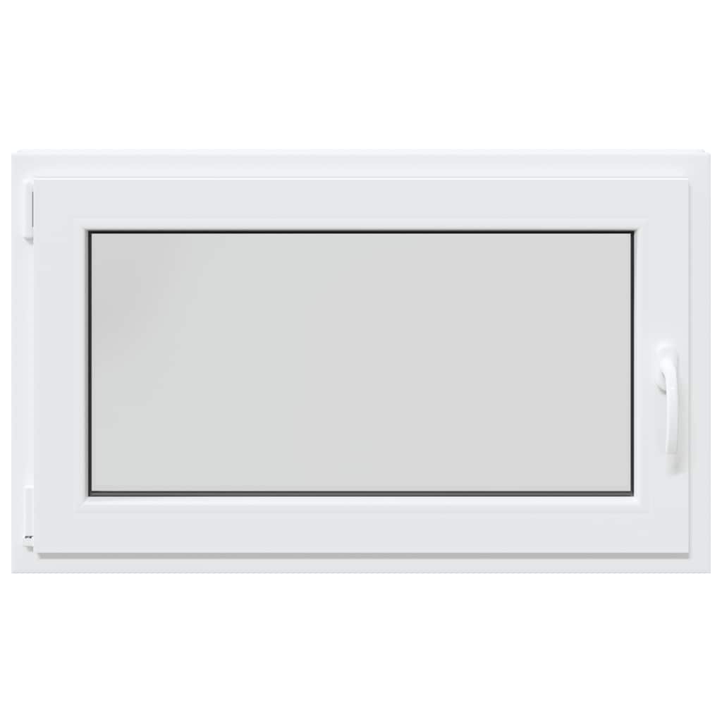 vidaXL Παράθυρο Υπογείου "RISOR" 100x70 εκ. Ανακλινόμενο & Περιστρεφόμενο DIN Αριστερά Λευκό