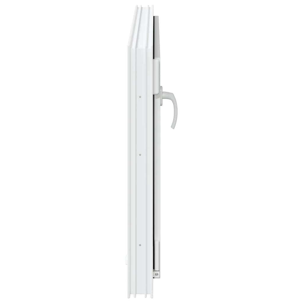 vidaXL Παράθυρο Υπογείου "RISOR" 100x70 εκ. Ανακλινόμενο & Περιστρεφόμενο DIN Αριστερά Λευκό