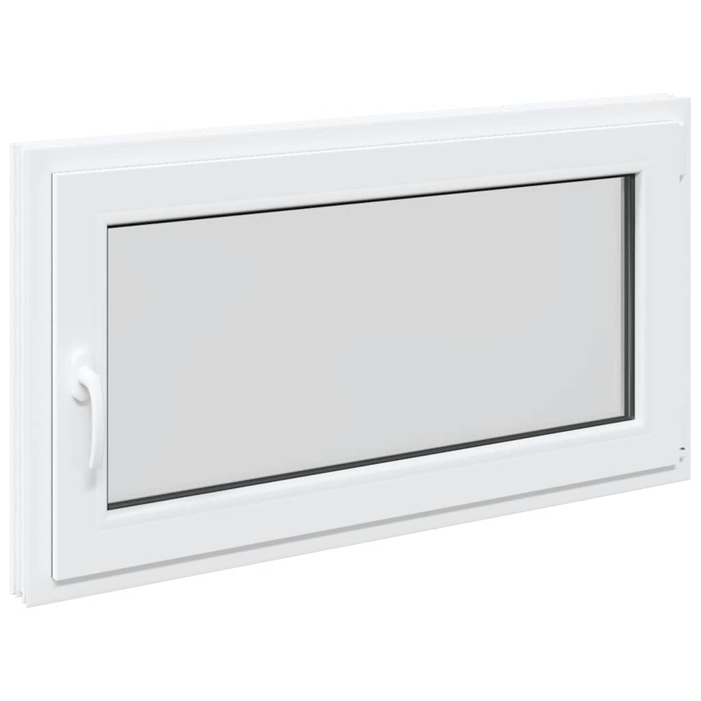 vidaXL Παράθυρο Υπογείου "RISOR" 110x70 εκ. Ανακλινόμενο & Περιστρεφόμενο DIN Δεξιό Λευκό