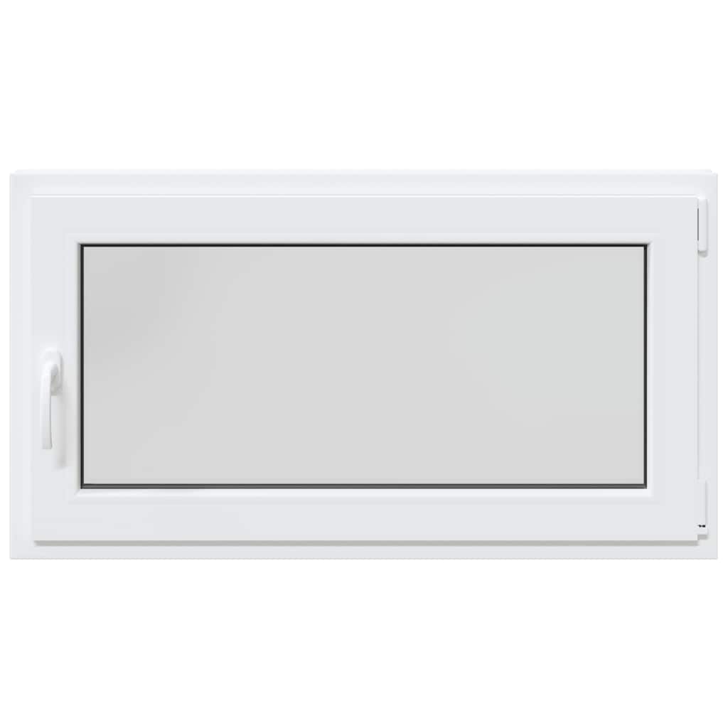 vidaXL Παράθυρο Υπογείου "RISOR" 110x70 εκ. Ανακλινόμενο & Περιστρεφόμενο DIN Δεξιό Λευκό