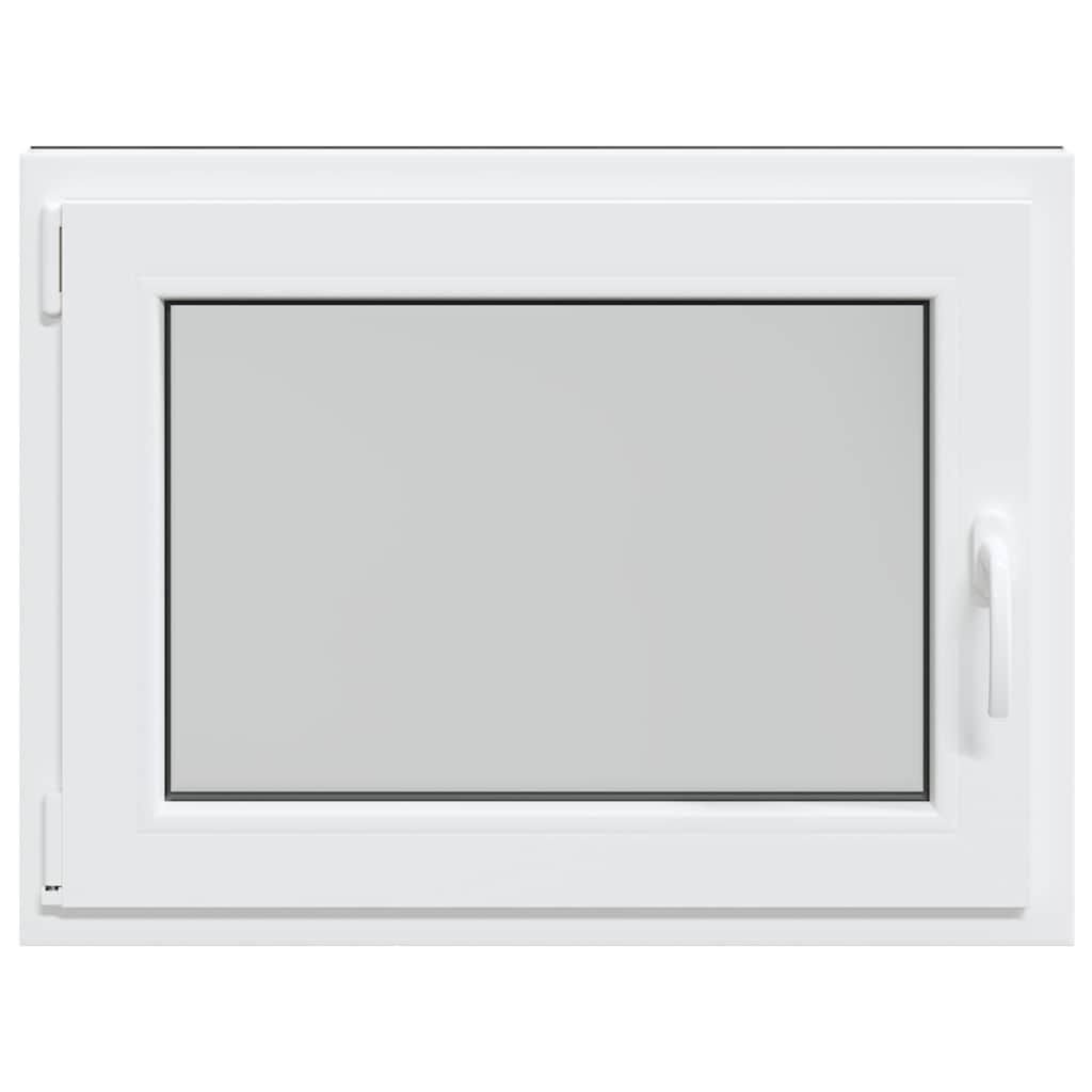 vidaXL Παράθυρο Υπογείου "RISOR" 80x50 εκ. Ανακλινόμενο & Περιστρεφόμενο DIN Αριστερά Λευκό