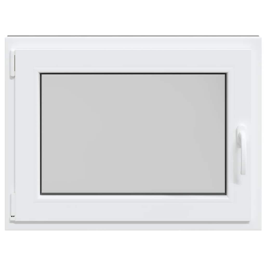 vidaXL Παράθυρο Υπογείου "RISOR" 90x70 εκ. Ανακλινόμενο & Περιστρεφόμενο DIN Αριστερά Λευκό