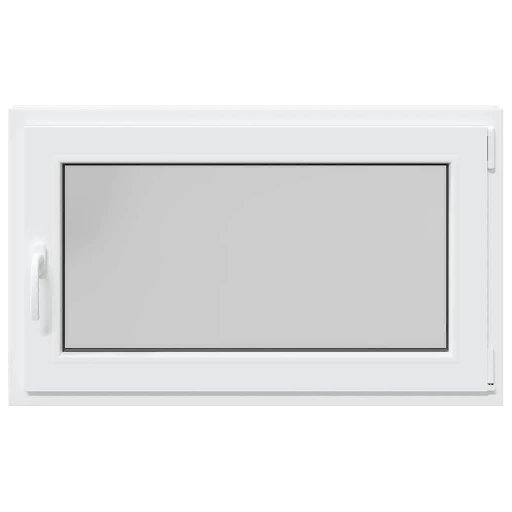 vidaXL Παράθυρο Υπογείου "RISOR" 100x50 εκ. Ανακλινόμενο & Περιστρεφόμενο DIN Δεξιό Λευκό