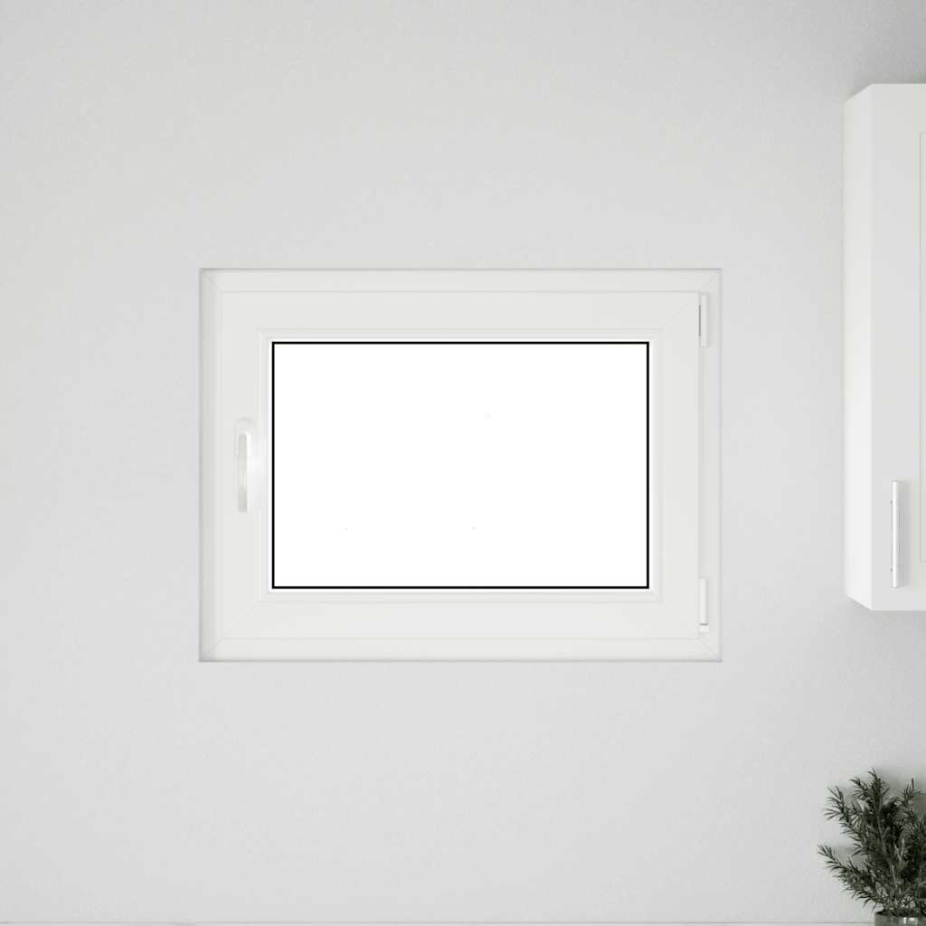 vidaXL Παράθυρο Υπογείου "RISOR" 80x60 εκ. Ανακλινόμενο & Περιστρεφόμενο DIN Δεξί Ανθρακί