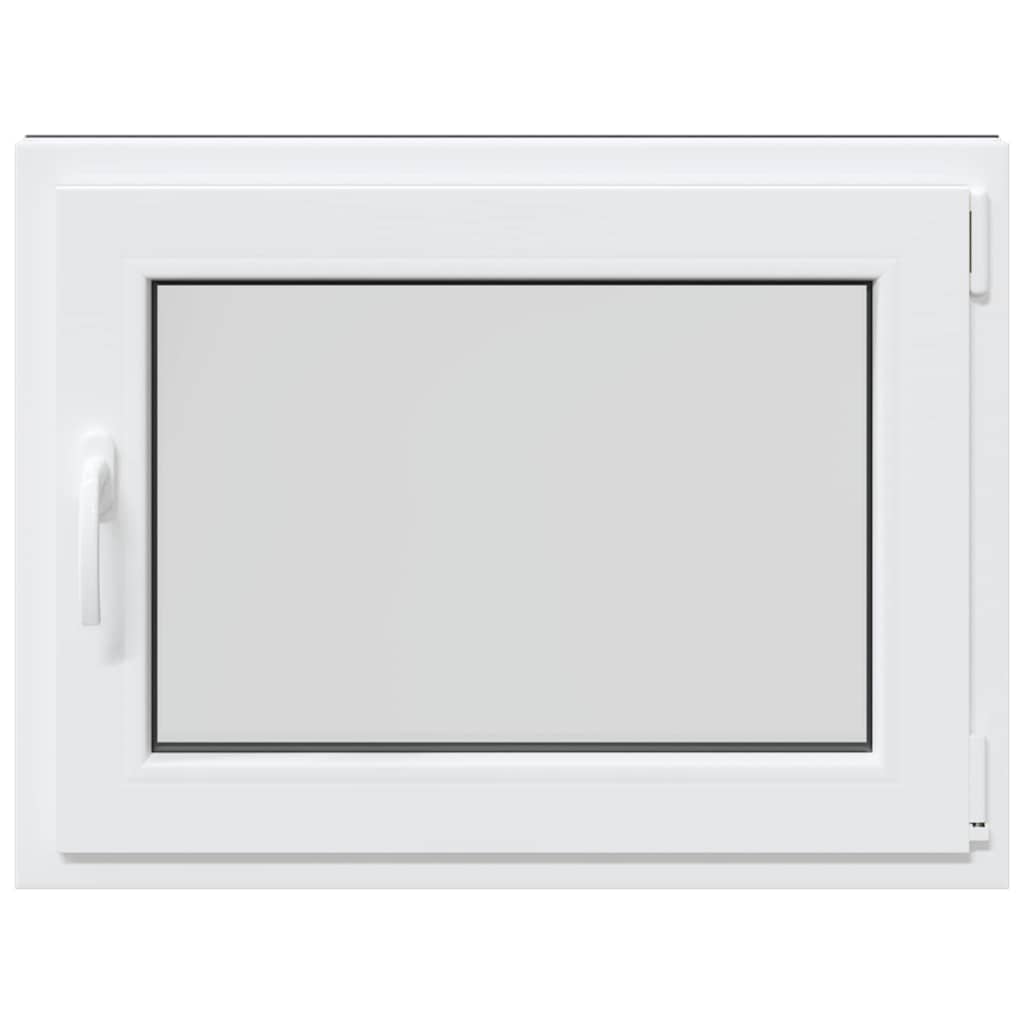 vidaXL Παράθυρο Υπογείου "RISOR" 80x60 εκ. Ανακλινόμενο & Περιστρεφόμενο DIN Δεξί Ανθρακί