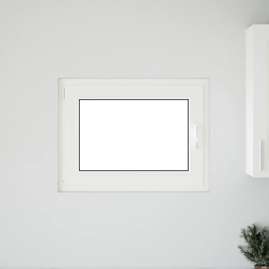 vidaXL Παράθυρο Υπογείου "RISOR" 80x60 εκ. Ανακλινόμενο & Περιστρεφόμενο DIN Αριστερό Ανθρακί