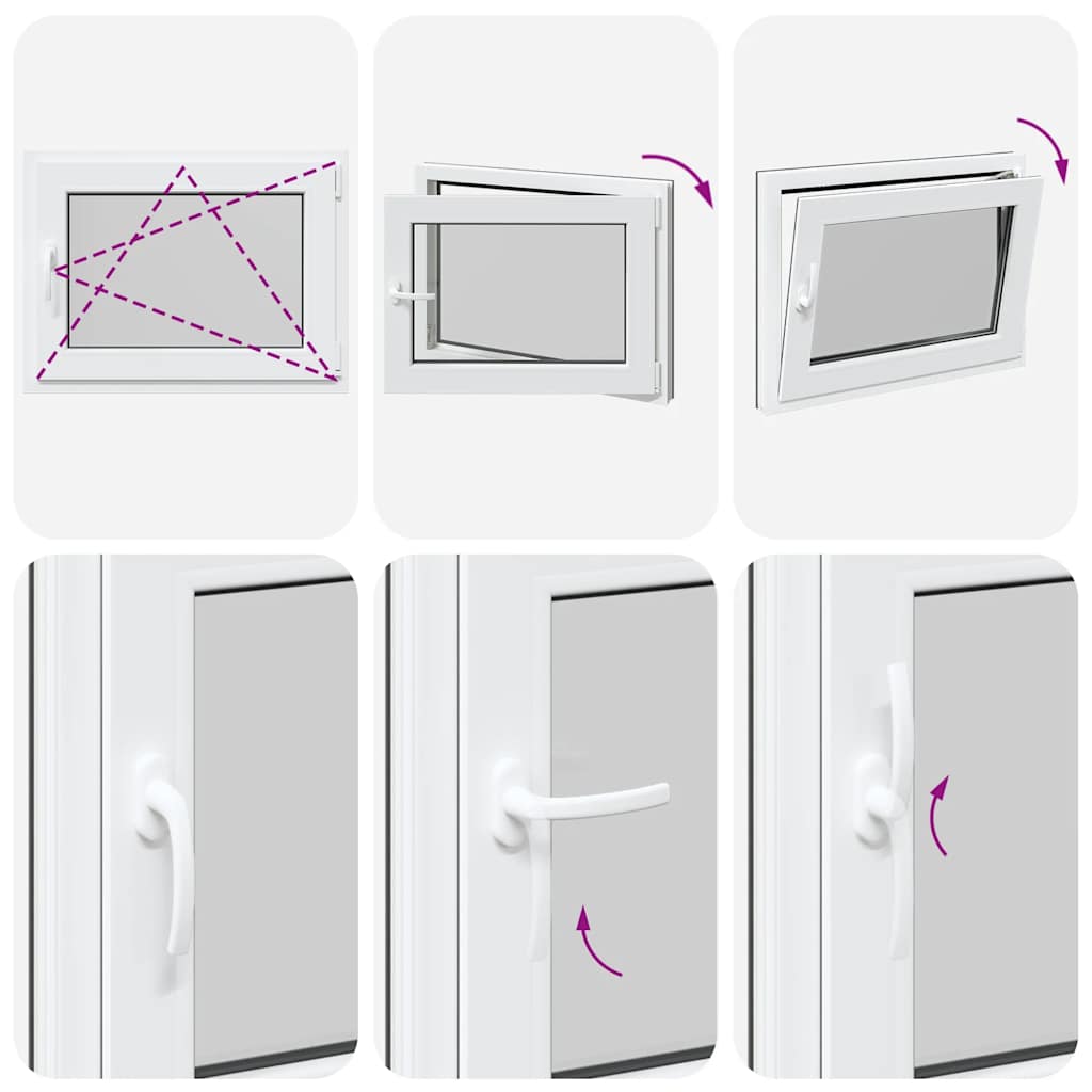 vidaXL Παράθυρο Υπογείου "RISOR" 80x70 εκ. Ανακλινόμενο & Περιστρεφόμενο DIN Δεξί Ανθρακί