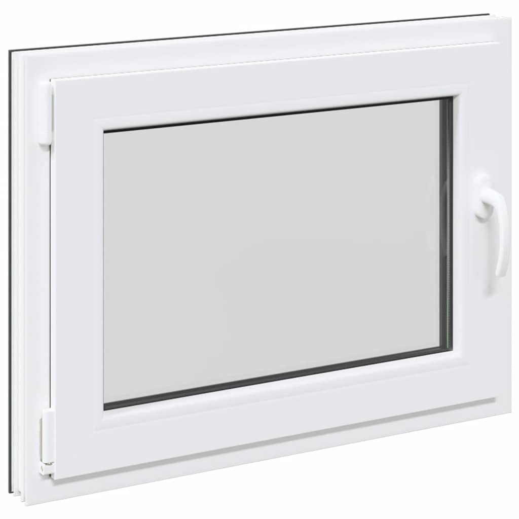 vidaXL Παράθυρο Υπογείου "RISOR" 80x70 εκ. Ανακλινόμενο & Περιστρεφόμενο DIN Αριστερό Ανθρακί