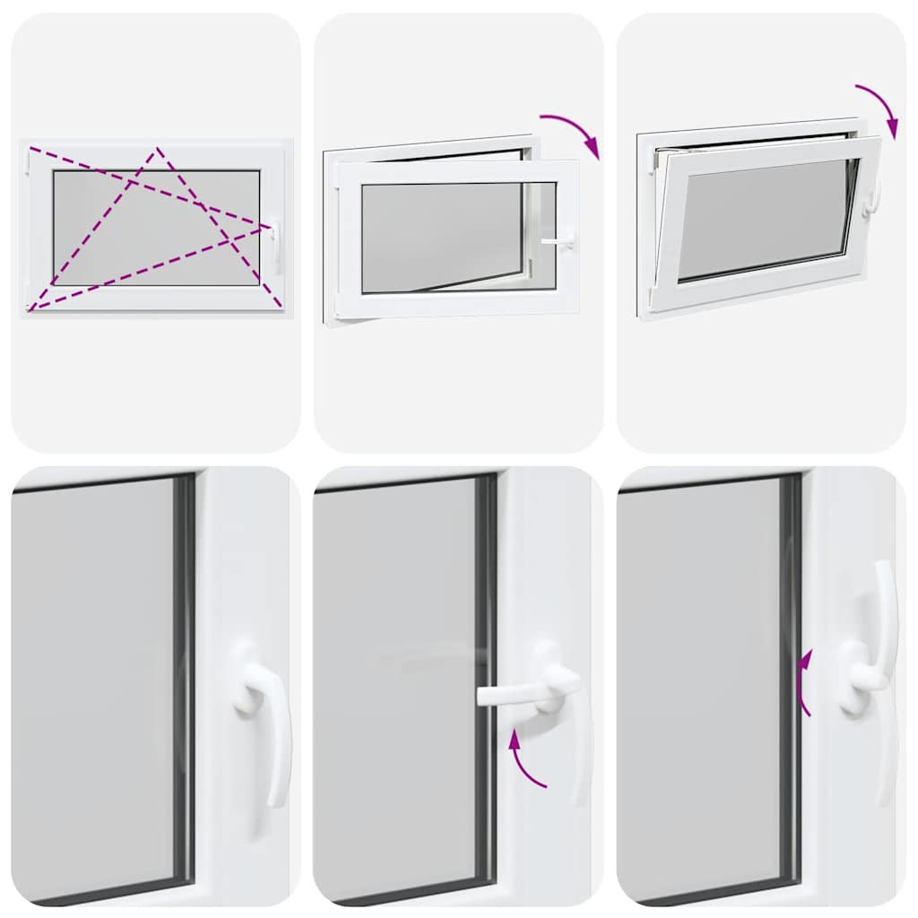 vidaXL Παράθυρο Υπογείου "RISOR" 90x50 εκ. Ανακλινόμενο & Περιστρεφόμενο DIN Αριστερό Ανθρακί